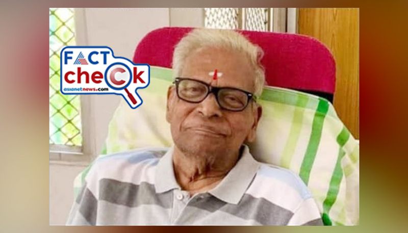 V S Achuthanandan Fake Photo viral as he celebrating 100th birthday jje