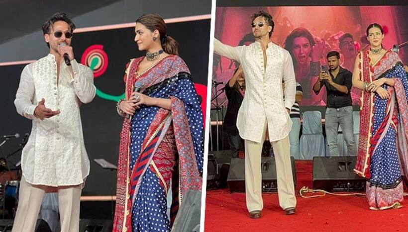 Ganapath: Witness Tiger Shroff, Kriti Sanon elevating style game by ringing in Navratri at Ahmedabad
