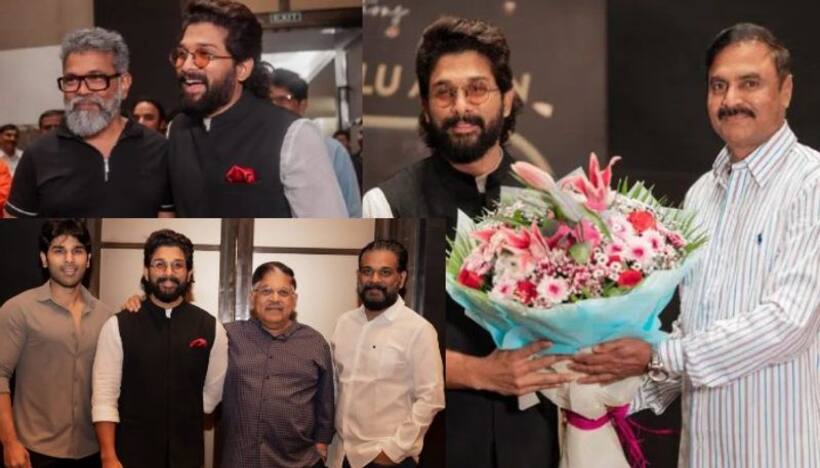 అల్లు అర్జున్ కు సర్ ప్రైజింగ్ పార్టీ ఇచ్చిన మామ చంద్రశేఖర్, ఎవరెవరు వచ్చారంటే..? 
