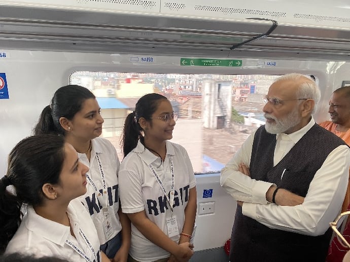 PM Modi in NaMo Train Photo