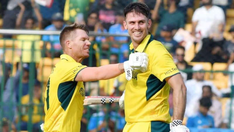 david warner mitchell marsh Shines With Hundreds Australia Team Beat Pakistan By 62 Runs in Bengaluru san