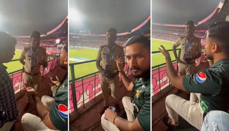 World Cup 2023 Pakistani fan irked after cop stops him from chanting 'Pakistan Zindabad' during Australia clash (WATCH) snt