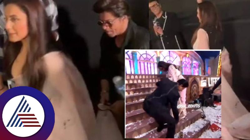 Shah Rukh Khan helped  Hema Malini and  Rani Mukherjee from falling down suc