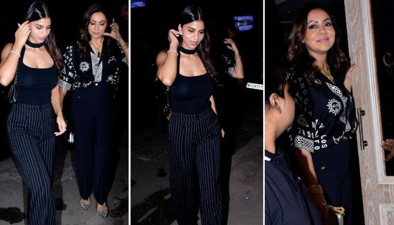 Suhana Khan; Gauri Khan's matching attire steals spotlight at friday night party in Mumbai [PICTURES] SHG