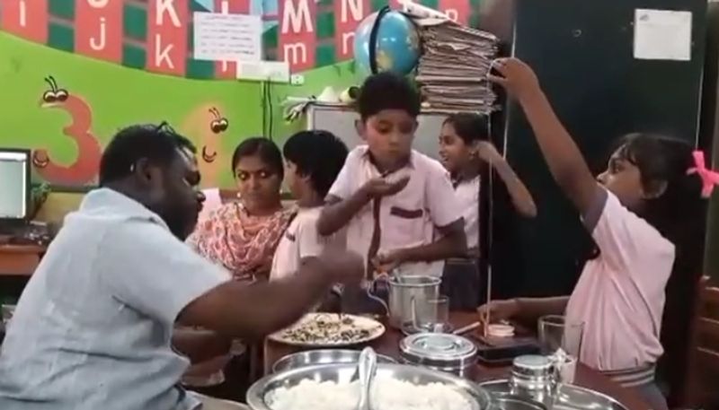 headmaster feeding children at kerala school video going viral hyp