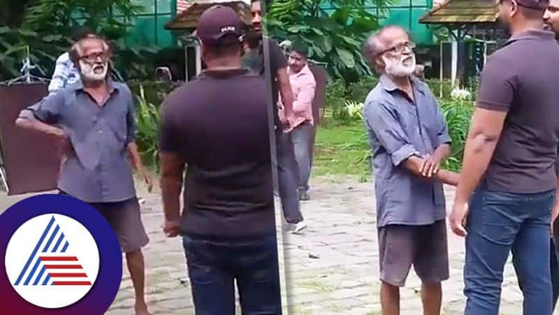 While busy in the movie Rajinikanth appeared on the road wearing shorts suc 