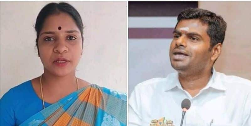 tamilar munnetra padai president veeralakshmi replied to bjp state president annamalai vel