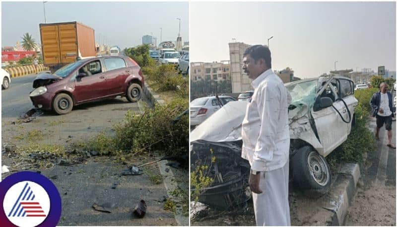 Bangalore Airport Road car accident One dead child including five serious condition sat