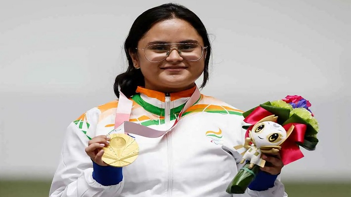 asian para games avani bags gold in womens 10m ar stand sh1 ksm