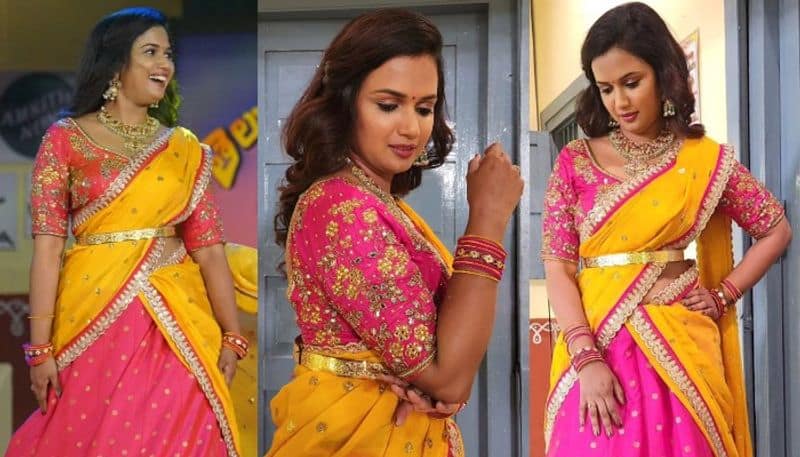 Ariyana Glory looks beautiful in Half Saree NSK