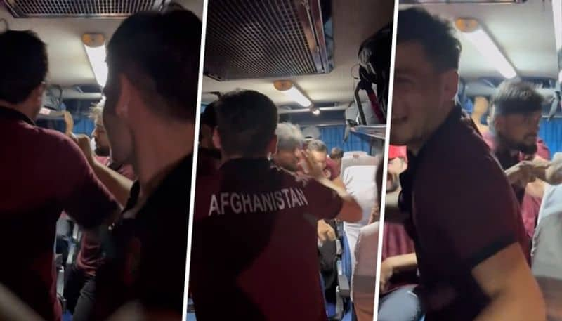 Afghanistan players dancing for Lungi dance song in team bus goes viral rsk