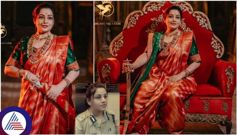 IPS D Roopa Moudgil dressed up look like Indian queen Kittur chennamma sat