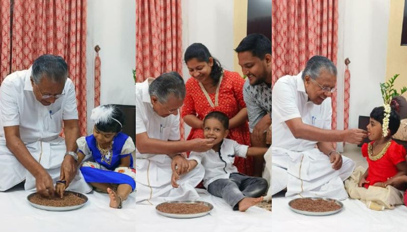 cm pinarayi vijayan Vidyarambham Vijayadashami Wishes SSM