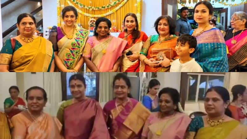 Durga Stalin to meena here the photos of celebrities who attend rajinikanth house Navaratri celebration gan