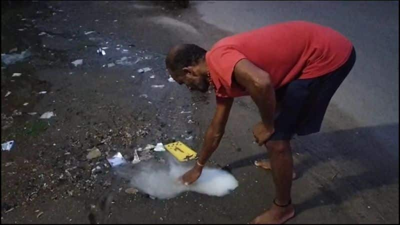 In Virudhunagar, the public was surprised to see the spring water that suddenly came from the road vel