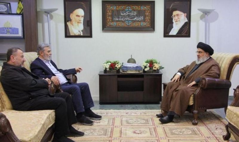 Israel Palestine War: Hezbollar's Nasrallah meet Hamas deputy leader and Islamic Jihad chief in Beirut