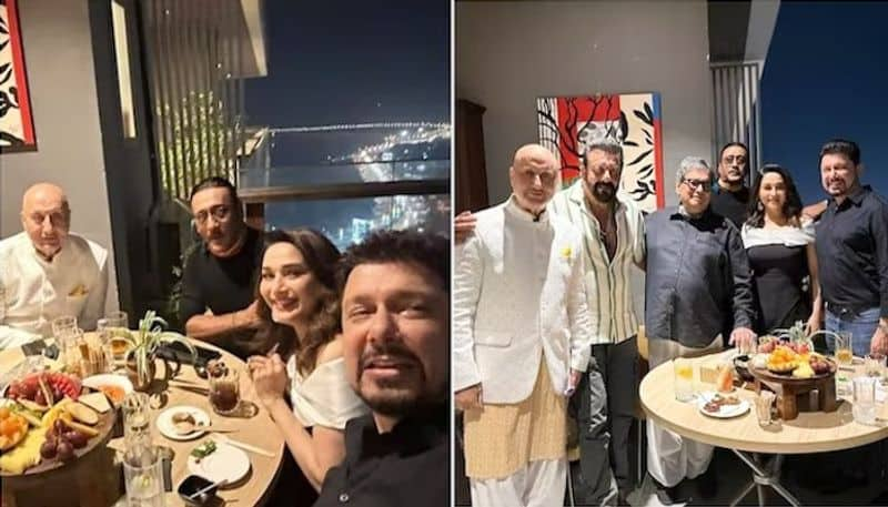 Photos Madhuri Dixit  Sanjay Dutt Jackie Shroff and more at Subhash Ghai wedding anniversary dinner RBA