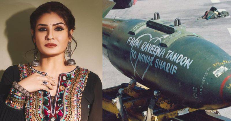 Bollywood star Raveena Tandons name was imprinted by Indian soldiers on bombs dropped on Pakistan Army in Kargil War Vin