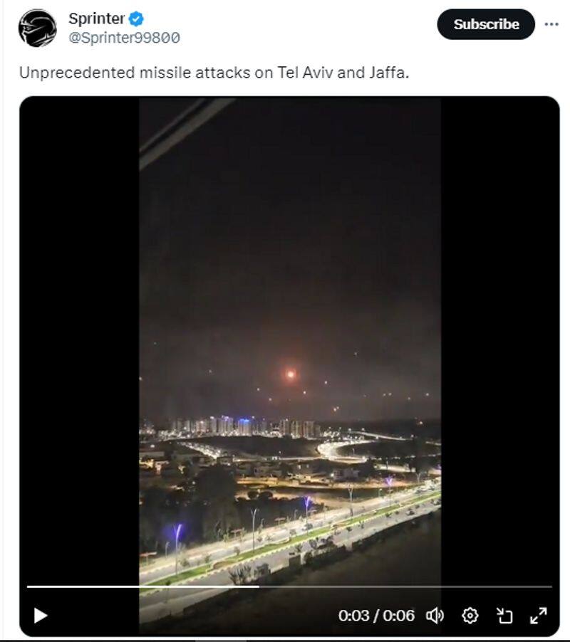 Video of Hamas rocket attacks on Tel Aviv and Jaffa misleading jje 