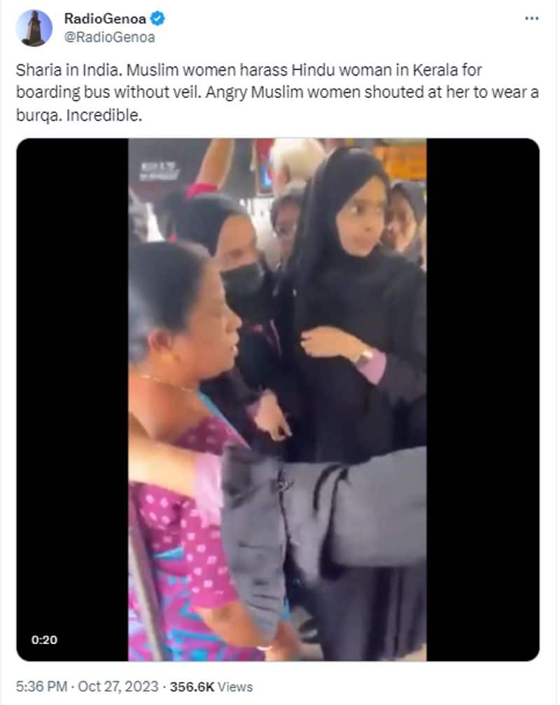 video of Muslim female students force hindu woman to wear Burqa here is the truth fact check 2023 10 28 jje 