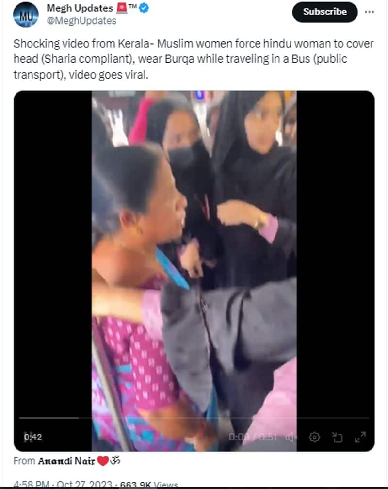 video of Muslim female students force hindu woman to wear Burqa here is the truth fact check 2023 10 28 jje 