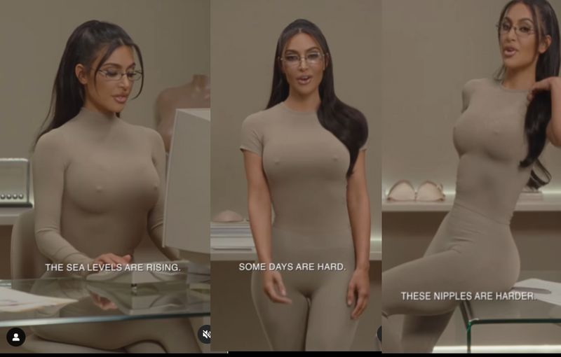 Kim Kardashian Nipple Bra advertisement viral on social media ckm