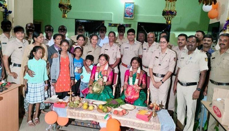 Police Did Baby Shower Function to Women Staff in Mandya grg