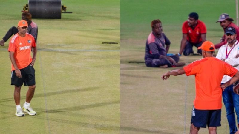 cricket Dravid and co inspect the Wankhede pitch as India gears up for World Cup semi-final against New Zealand osf