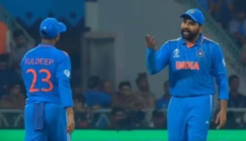 watch video indian captain rohit sharma argue with kuldeep yadav over drs saa