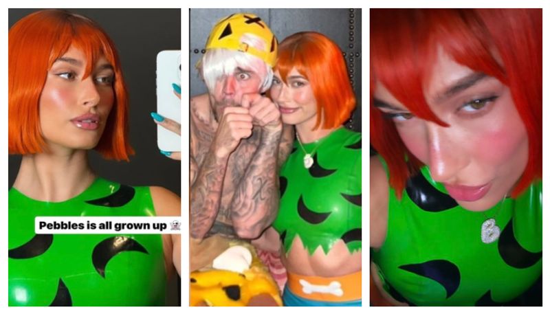 Halloween: Hailey Bieber, Justin Bieber's The Flintstones theme party