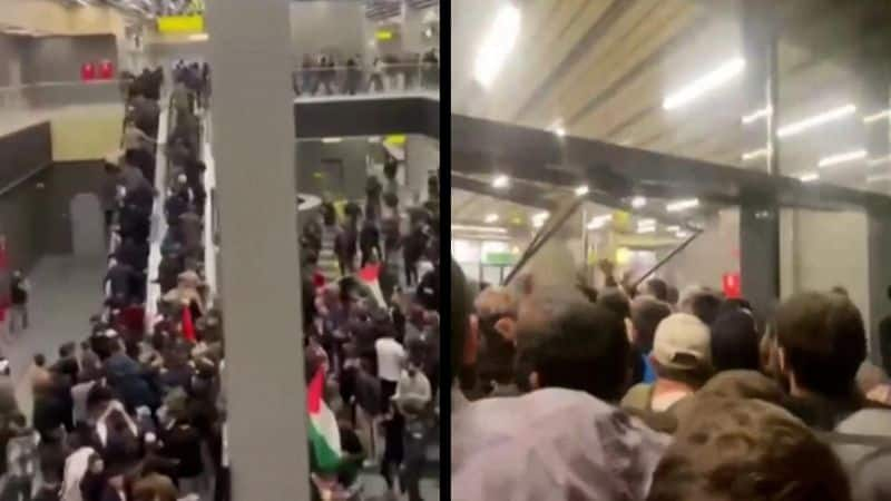 Mob chanting Allahu akbar stroms russian airport and look for jews Rya