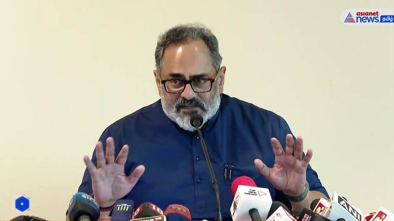 Pinarayi Vijayan is hiding his inefficiency.. Union Minister Rajeev Chandrasekhar criticise.. Rya