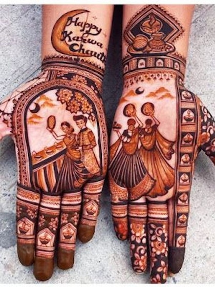 Karwa Chauth 2023-करवा चौथ में ऐसी मेहंदी लगाएं, जो पिया के मन को भाए