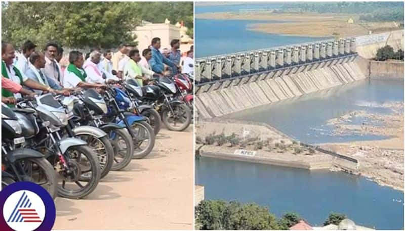 Mandya farmers Kaveri protest model Bellari Farmers struggle for Tungabhadra river water begins sat