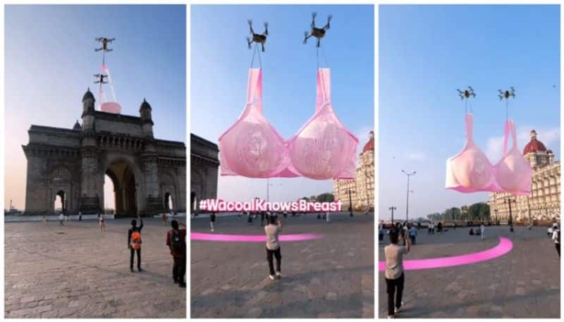 CGI video of Wacol India s huge bra display in front of Gateway of India went viral bkg