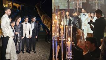 రాయల్‌ లుక్‌లో మెరిసిపోతున్న వరుణ్‌, లావణ్య జంట.. మందు పార్టీలో బన్నీ,  చరణ్‌, ఉపాసన, స్నేహారెడ్డి హల్‌చల్‌