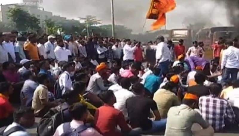 Maratha reservation movement intensified.. Mumbai-Bangalore highway blockade, trains stopped..ISR