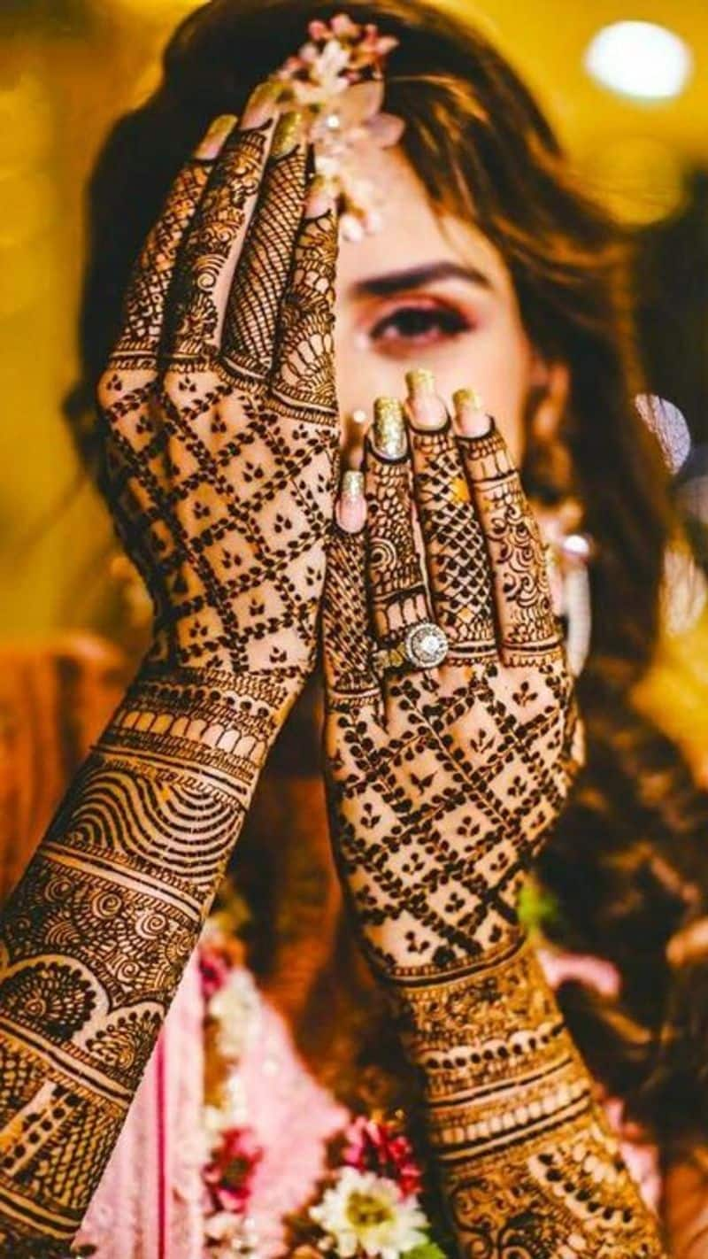 karwa chauth mehndi design 2023  for newly married kxa 