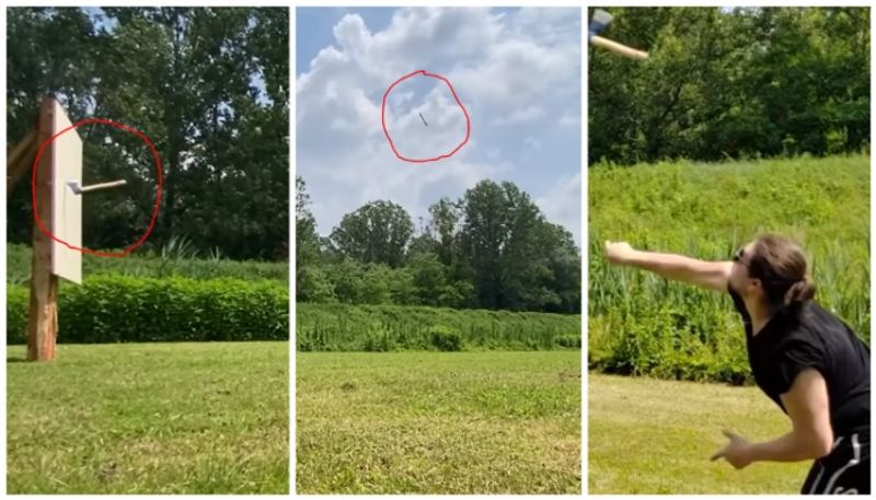 world record for the farthest axe throw is held by an Italian bkg