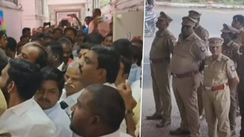 Clash at Perambalur District Collectorate.. 12  DMK members arrested tvk