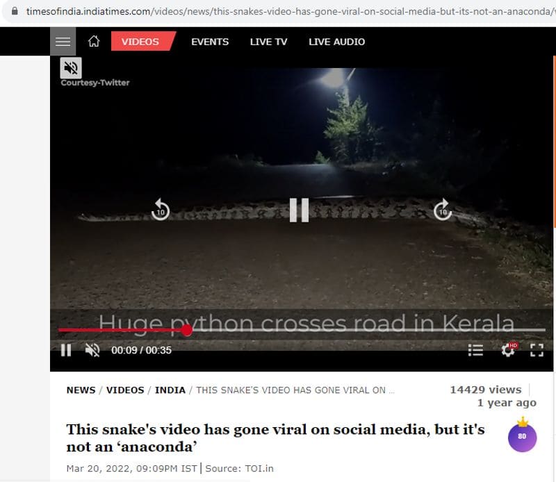 viral video of long python from Nalumanikattu near Thiruvanchoor true of false here is the fact check jje 