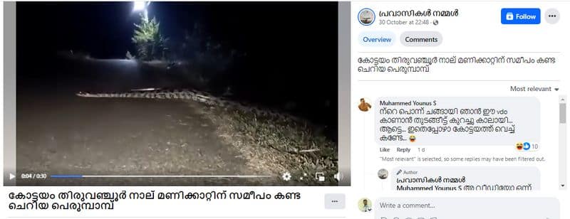 viral video of long python from Nalumanikattu near Thiruvanchoor true of false here is the fact check jje 