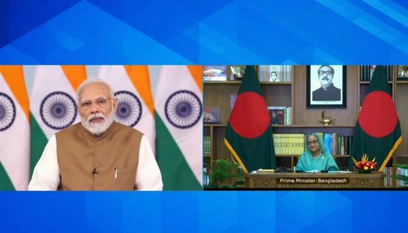 Bangladesh PM Modi, Sheikh Hasina jointly inaugurate three Indian-assisted development projects AJR