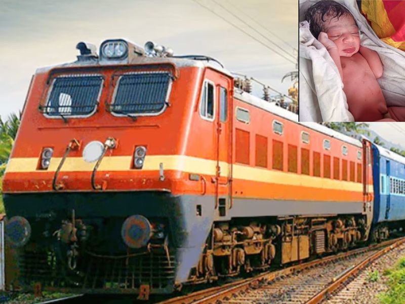 pregnant women delivered girl baby at running train near katpadi railway station vel