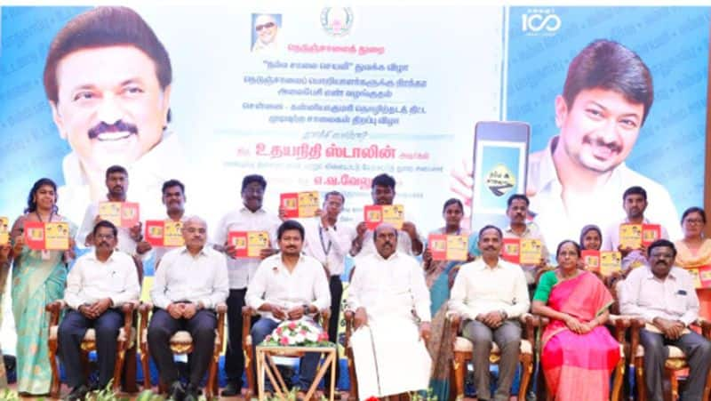 minister udayanidhi stalin introduced namma salai mobile app tvk