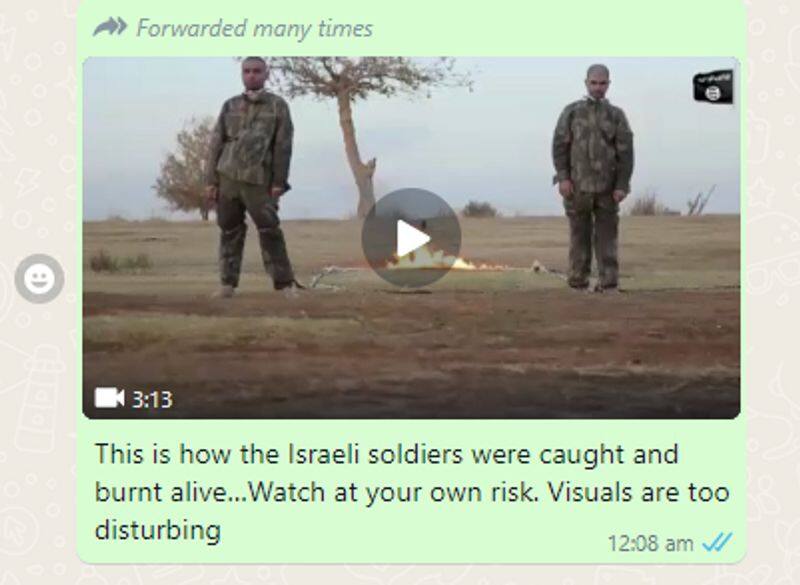 Video of Israeli soldiers were caught and burnt alive by Hamas is not true jje 