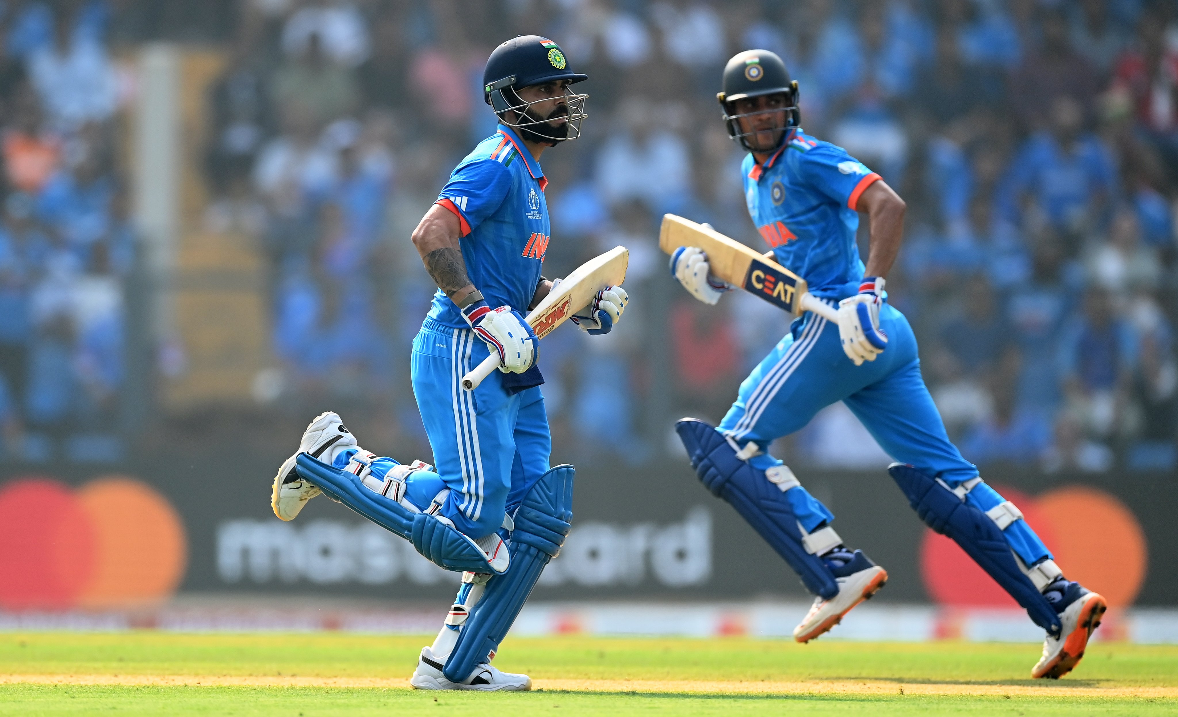 ODI World Cup 2023: India posts a big total as Virat Kohli, Shubman Gill and Shreyas Iyer run the batting show avv