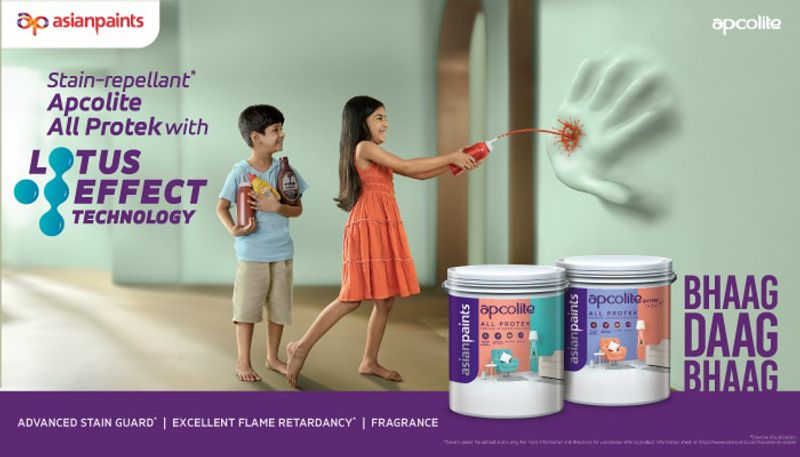 Asian Paints Apcolite All Protek: Now confidently say 'Bhaag Daag Bhaag' and keep interior walls spotless