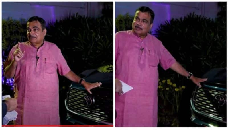 Nitin Gadkari shows his flex fuel powered Toyota Innova HyCross Hybrid and explained its merits 