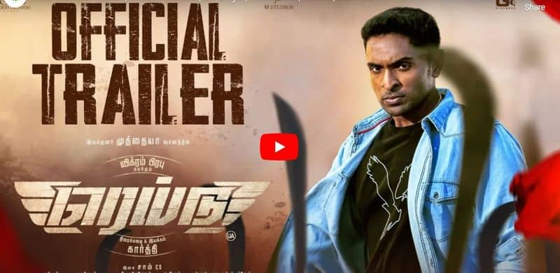 vikram prabhu starring raid movie trailer released mma